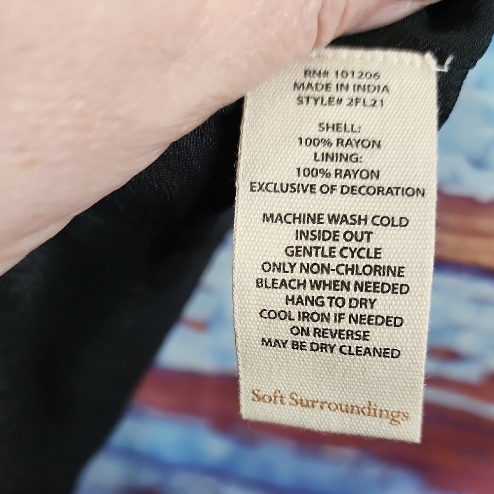 Soft Surroundings Elegant Multicolor Maxi Dress Size 12 - Picture 9 of 9